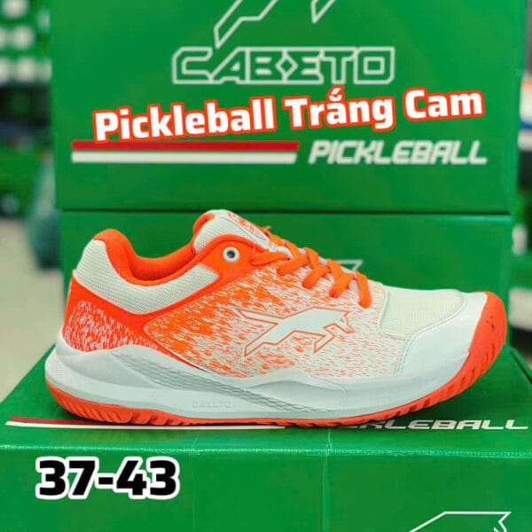 VHD Cabeto - Giày Pickleball 363 - Trắng Cam