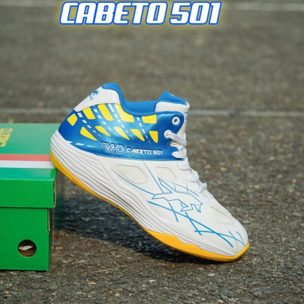 VHD CABETO - Giày Bóng Chuyền - CABETO501 - Trắng Xanh